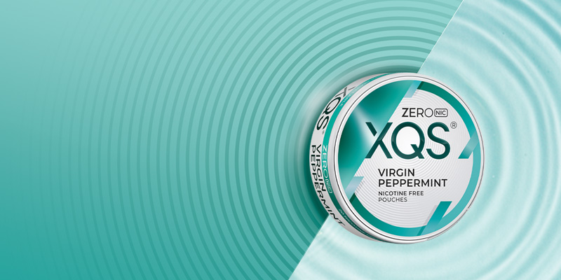 XQS Zero nicotine Virgin Peppermint box