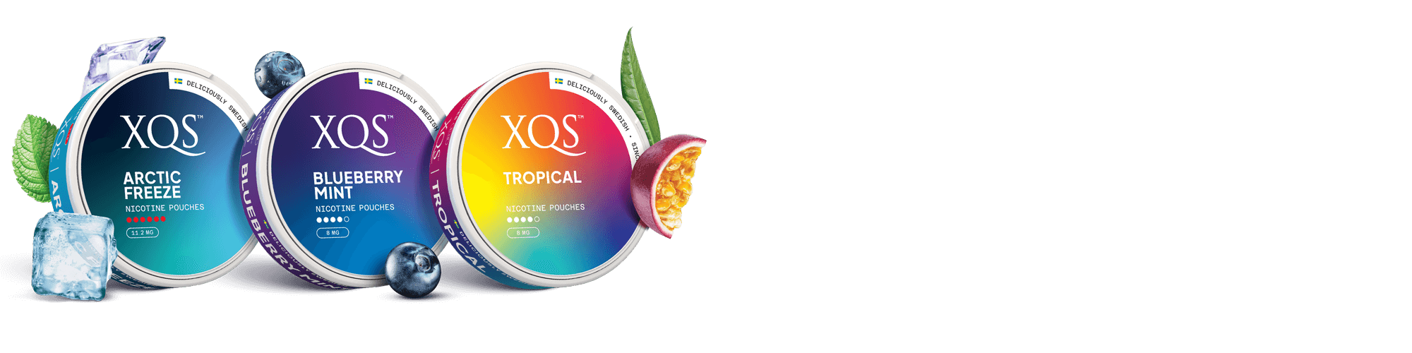 Arctic Freeze, Blueberry Mint, Tropical