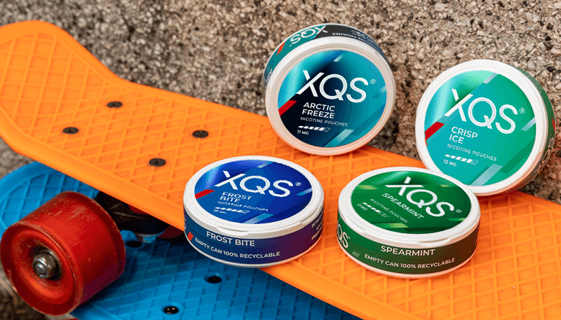 XQS boxes on a skateboard